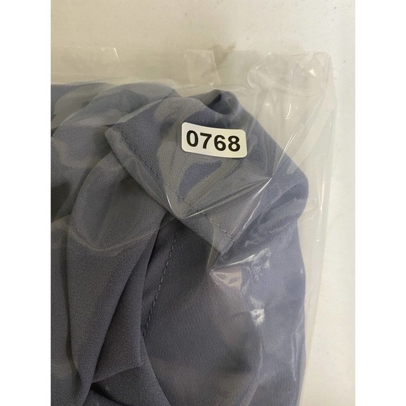 Torrid Shirt Women 0 /L Blue Gray Chiffon Sleeveless High Low Blouse - Picture 9 of 9